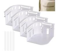 Coolty 4 tendicristalli antiscivolo con strisce di bloccaggio, per tutte le dimensioni del materasso (bianco)