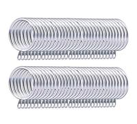 Coolty 60pcs Metallo Anelli per Tenda Anelli Appesi per Tende e Canne(Argento)