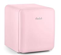 Cooluli Curve Mini frigorifero da 50 ml, piccolo frigorifero per camera da letto, ufficio, dormitorio, controllo intelligente della temperatura (rosa, 50 m³)