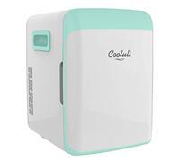 Cooluli Mini frigorifero da 10 l per camera da letto, auto, scrivania e dormitorio universitario, 12 V, portatile, per alimenti, bevande, cura della pelle, bellezza, trucco e cosmetici, piccolo