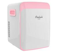 Cooluli Mini frigorifero da 15 litri per camera da letto, auto, scrivania e dormitorio universitario, 12 V, portatile, per alimenti, bevande, cura della pelle, bellezza, trucco e cosmetici, piccolo