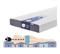 Coolux Sleep Materasso 120 x 200 cm, in schiuma fredda a 7 zone, ortopedico, certificato Öko-Tex, durezza H3, 16 cm, in memory foam per bambini, con rivestimento, rimovibile e lavabile