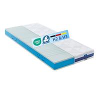 Coolux Sleep Materasso 90 x 190 cm, materasso in schiuma fredda a 7 zone, altezza 18 cm, grado di durezza H2 e H3, in schiuma gel visco, ecologico, anallergico, in jersey, lavabile, materassi per