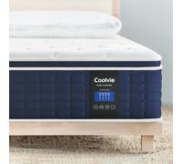 Coolvie Materasso da letto, 35,5 cm, in peluche, TwinXL, materasso in gel memory foam per un sonno fresco e sollievo dalla pressione, tessuto a maglia, molle insacchettate con fibra di vetro, il