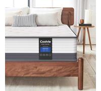 Coolvie Materasso Queen Size, 25,4 cm, materasso ibrido queen size, materasso queen in una scatola con isolamento del movimento e sonno fresco, rigidità media, 2024