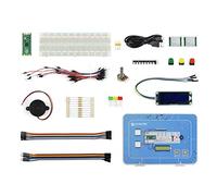Coolwell Raspberry Pi Pico Basic Kit Pack, MicroPython Programming Learning Kit with The Pico+ Breadboard +LCD1602 RGB Module + PIR Sensor+RGB LED,etc