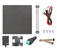 Coolwell RGB LED Matrix Panel For Raspberry Pi For Arduino Full Color 64x64 LED Panel 192x192 mm 3mm Pitch 4096 LEDs With Power Adapter Board And GaN Power Supply 27W