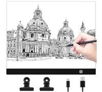 Coolzon A3 Tavoletta Luminosa, Lavagna Luminosa A3 LED Light Pad con Luminosità Regolabile, LED Tavoletta Luminosa,Ultra Sottile per Animazione, Schizzi, Progettazione, Disegno, Pittura a Diamante 5D
