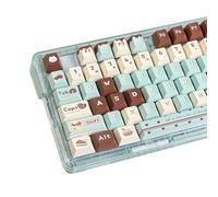 COOMICKEY Set di keycap in PBT, 60% per cento con 152 tasti, profilo ciliegio, set di copritasti personalizzati per switch Cherry Gateron MX (menta cioccolato)