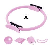 COONE Kit Pilates, Kit Pilates Completo X Casa, Attrezzi Pilates, Include L'anello di Pilates La Palla di Yoga La Cinghia di Sostegno per Lo Yoga L'anello di Yoga per Gambe