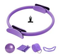 COONE Kit Pilates, Kit Pilates Completo X Casa, Attrezzi Pilates, Include L'anello di Pilates La Palla di Yoga La Cinghia di Sostegno per Lo Yoga L'anello di Yoga per Gambe