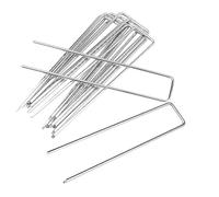 COONE U-shape chiodi da giardino in polipropilene argentato, per fissaggio in tessuto di erbe cattive paesaggio tessuto mesh floor
