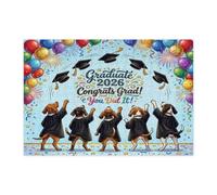 Coonhound Dog Congrats Grad Puzzle per adulti 300 pezzi, puzzle in legno stampati per feste di cuccioli, decorazione per la casa e l'intrattenimento