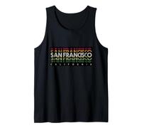 Coool San Francisco California Retro Sunset Typography Canotta