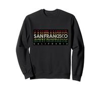 Coool San Francisco California Retro Sunset Typography Felpa