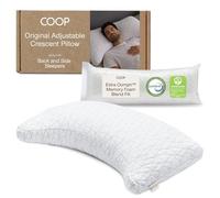 Coop Home Goods Cuscino a mezzaluna per dormire su schiena e fianchi, per alleviare il dolore al collo e alle spalle, cuscino in memory foam, cuscino per dormire, cuscino per chi dorme di lato e per