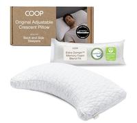 Coop Home Goods Cuscino a mezzaluna per dormire su schiena e fianchi, per alleviare il dolore al collo e alle spalle, cuscino in memory foam, cuscino per dormire, cuscino per chi dorme di lato e per