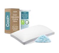 Coop Home Goods Eden Cool+, cuscino in memory foam a forma di queen size, con gel rinfrescante, supporto per il collo regolabile per dormire, dorsale o addormentato, CertiPUR-US/GREENGUARD Gold