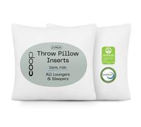 Coop Home Goods Original, Inserti per cuscini regolabili, confezione da 2, colore bianco, 45,7 x 45,7 cm, cuscini decorativi con imbottitura in memory foam