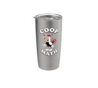 Coop Math Funny Backyard Chicken Poultry Keeper Bicchiere termico in acciaio inox doppia parete