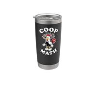 Coop Math Funny Backyard Chicken Poultry Keeper Bicchiere termico in acciaio inox doppia parete