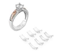 Coopache 18 Pezzi Invisible Ring Size Adjuster 2 Stili Ferma Anello Silicone, 11 Taglie Stringi Anello Invisibile Riduttore Dimensione Anello per Anelli Larghi Uomo e Donna