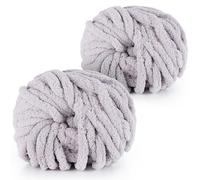Coopay Lana spessa per uncinetto e maglia a mano, 2 x 240 g, morbida lana Chunky per coperte, cuscini e nido per animali domestici