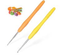 Coopay Set di 2 ganci piccoli da 1,75 mm e 2,0 mm per punte, con impugnatura morbida, ergonomici in TPR
