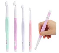 Coopay Set di 4 uncini 15, uncinetto 12 e 10 e 8 mm per principianti, plastica grossa uncinetto, per progetti di tappeti in filato grosso