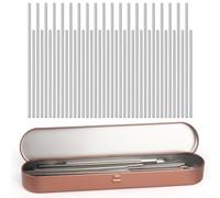 Coopay Set di 40 aste in acciaio inox per gancio di blocco accessori Granny Square Spanner, 15 cm e 10 cm di lunghezza, perni lisci per maglieria e uncinetto