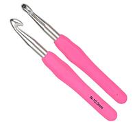 Coopay Uncinetti 10,0 mm, 2 Pezzi Piccoli Uncinetti per Amigurumi e Uncinetto Fine, Uncinetti Appuntiti con Impugnatura Morbida, Piccoli Uncinetti Ergonomici Impugnatura TPR Uncinetti 10,0 mm