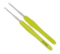 Coopay Uncinetto 2,0 mm, 2 pezzi, punta piccola per Amigurumi e uncinetto fine, impugnatura TPR morbida, ergonomico