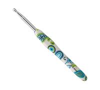 Coopay Uncinetto 5,0 mm, 1 pezzo Uncinetti ergonomici con solido metallo per l'uncinetto e impugnatura in gomma, uncinetto con impugnatura a bella fioritura per principianti, comodo uncinetto in TPR