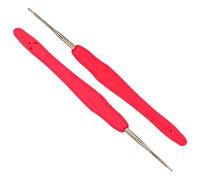 Coopay Uncinetto piccolo da 1,25 mm, confezione da 2 pezzi, per amigurumi e uncinetto fine, piccolo uncinetto con manico morbido, piccoli uncinetti ergonomici, ferri da uncinetto da 1,25 mm, taglia UK