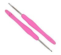 Coopay Uncinetto piccolo da 2,25 mm, confezione da 2 pezzi, per amigurumi e uncinetto fine, piccolo uncinetto con manico morbido, piccoli uncinetti ergonomici, 2,25 mm taglia UK