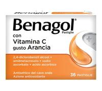 Cooper Benagol Con Vitamina C Gusto Arancia - Antisettico Del Cavo Orale 36 Pastiglie
