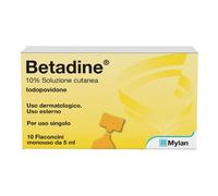 Cooper Betadine 10% Soluzione Cutanea - 10 Flaconcini Monouso Da 5 ml