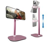 COOPER ChatStand, Supporto Telefono da Scrivania Regolabile per Registrazione Video, Porta Cellulare da Tavolo, Porta Telefono Scrivania, Cavalletto Smartphone per iPhone, Android, Samsung, Rosa