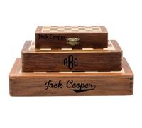 COOPER CHESS Set di scacchiere magnetiche pieghevoli personalizzate, in legno massello, fatte a mano, con scacchi per 2 giocatori, età consigliata 18+