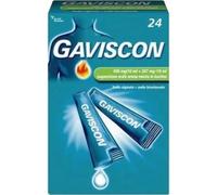 Cooper - Gaviscon 500 mg + 267 mg Gusto Menta - 24 Bustine Sospensione Orale Per Contrastare Il Bruciore Di Stomaco