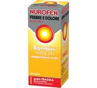 Cooper - Nurofen febbre e dolore bambini 100 mg/5 ml - analgesico antinfiammatorio 150 ml gusto Fragola