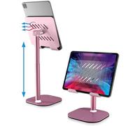 COOPER TabHolder, Supporto Tablet Regolabile in Altezza 7-10", Stand iPad da Scrivania Premium, Supporto Portatile per Monitor 15,6-17" con Inclinazione 270°, per iPad, Kindle, Samsung - Rosa lavanda