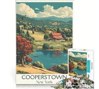 Cooperstown, NY Puzzle da 1000 pezzi per adulti | 50x75cm Sfida difficile Decompressione intellettuale Antistress Vacanza a casa Ammazzare il tempo