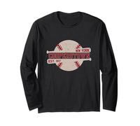 Cooperstown Vintage Baseball E Mazza Retro New York Viaggio Maglia a Manica
