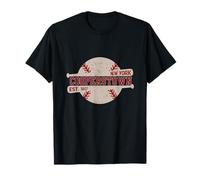 Cooperstown Vintage Baseball E Mazza Retro New York Viaggio Maglietta