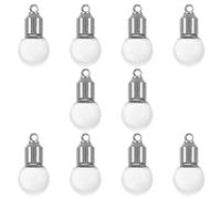 COOPHYA 10 Pezzi Bottiglie di Vetro dei Desideri Mini Tappo Argento, Piccoli Vasetti Trasparenti per Diy, Leggeri per Sabbia e Messaggi