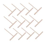 COOPHYA 12 Pezzi Spargitore per Pancake in Legno Beige Design Ergonomico e Superficie Non Porosa, Spatola a Forma di T per Crepes e Tortillas in Cucina e Food Truck