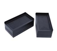 COOPHYA 2 Pezzi Piedini per Mobili Nero in Plastica Antiscivolo e Ammortizzante Altezza 4cm per Lavatrice Frigorifero e Divano Accessori Multifunzionali