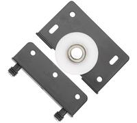 COOPHYA 2 Pezzi Rulli per Porte Scorrevoli in Ferro e Plastica Neri, Cuscinetti a Sfera Silenziosi per Porte in Vetro, Scorrimento Fluido e Alta Capacità di Carico per Mobili Espositivi