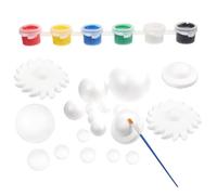 COOPHYA 2 Set Kit Sfere in Polistirolo Tema Solare da Decorare Palline Artigianali per Progetti Educativi e Decorazione Creativa Include Vernice Modelli Planetari per Scuola